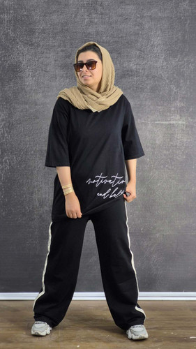 تیشرت لانگ مشکی زنانه