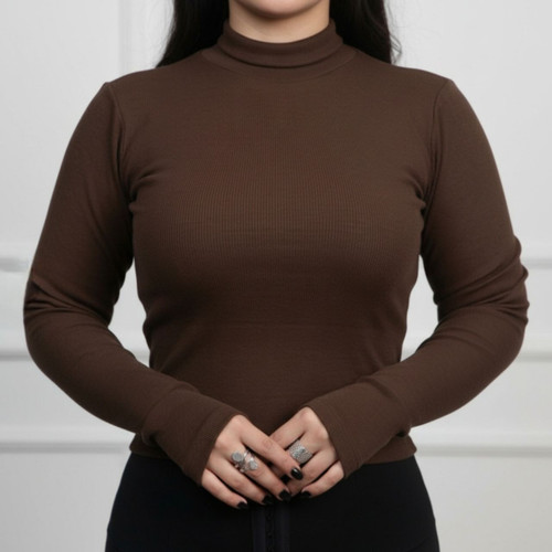 بلوز یقه اسکی زنانه فینگر دار کبریتی