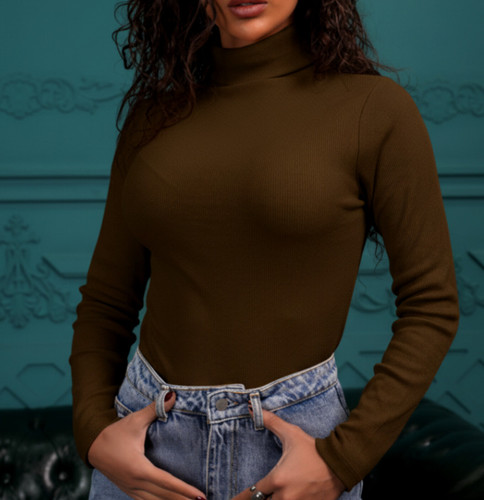 بادی زنانه قهوه ای /بادی کبریتی قهوه ای