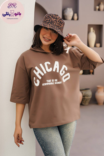 تیشرت کلاه دار زنانه دورس