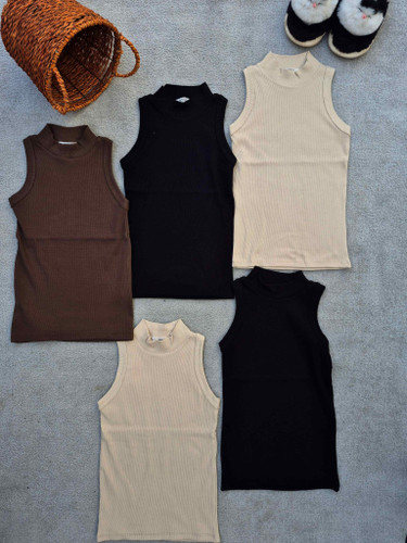 تاپ یقه ایستاده زنانه کبریتی