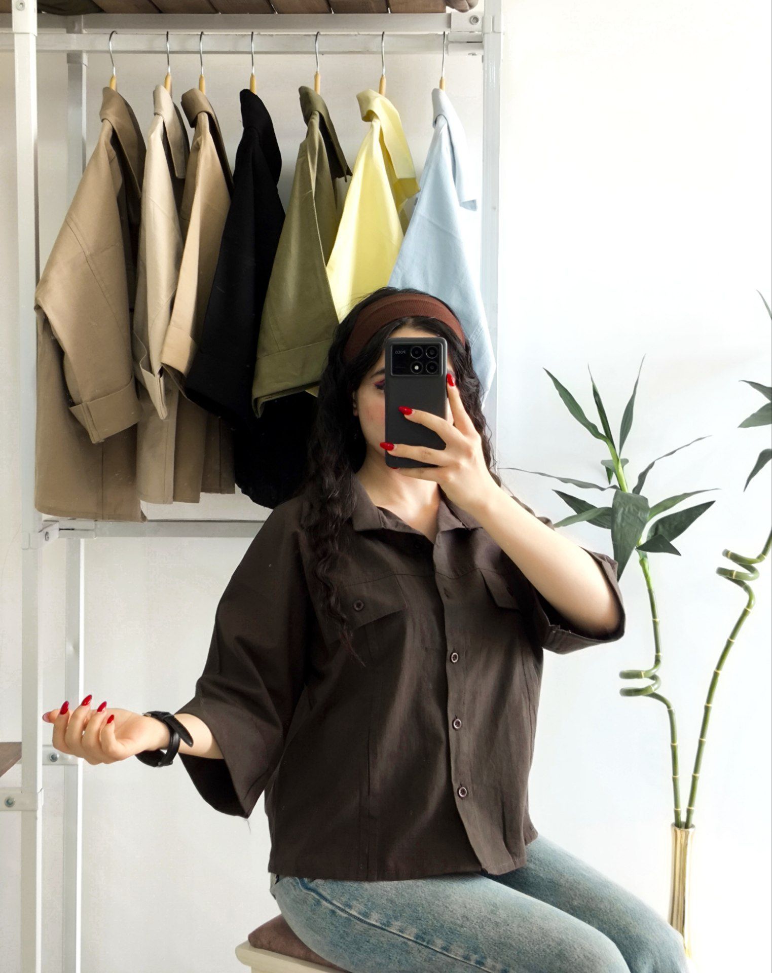 شومیز باکسی زنانه رنگی