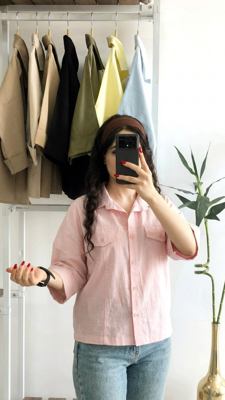 شومیز باکسی زنانه رنگی