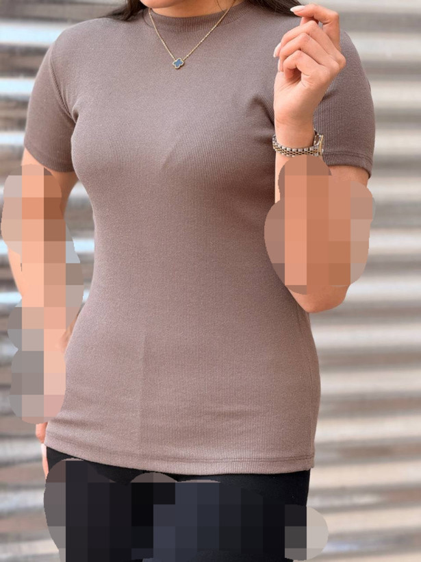 تیشرت کبریتی ساده زنانه قواره آزاد