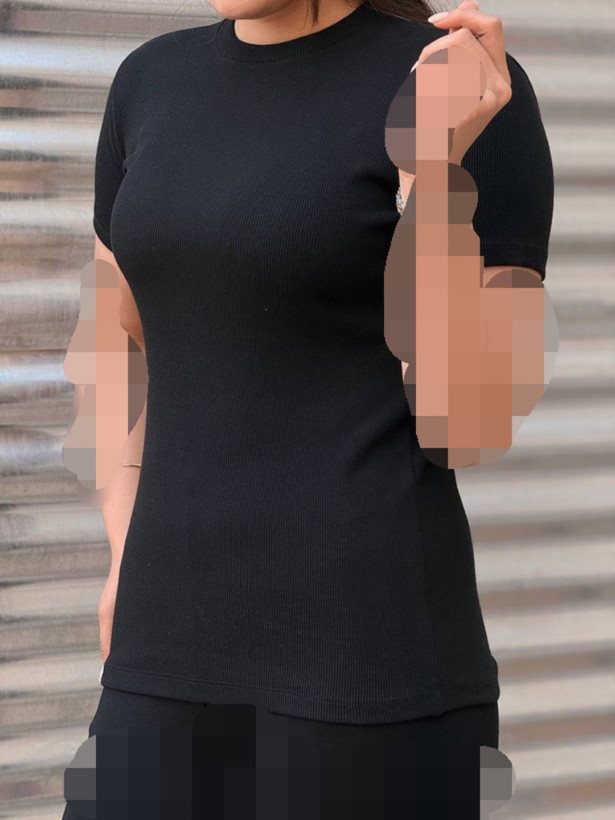 تیشرت کبریتی ساده زنانه قواره آزاد